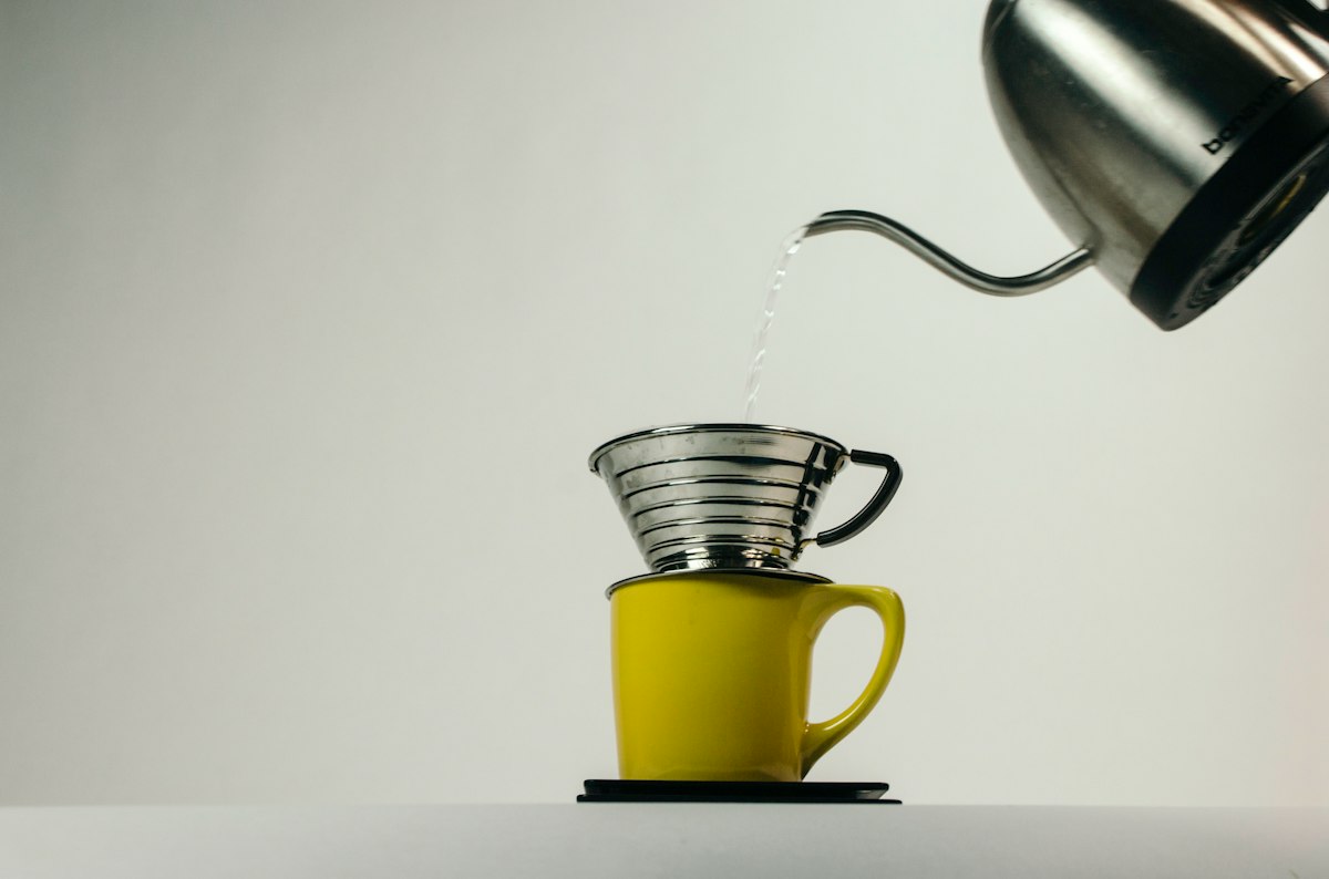 Slow Brewing Process with Pour Over Dripper